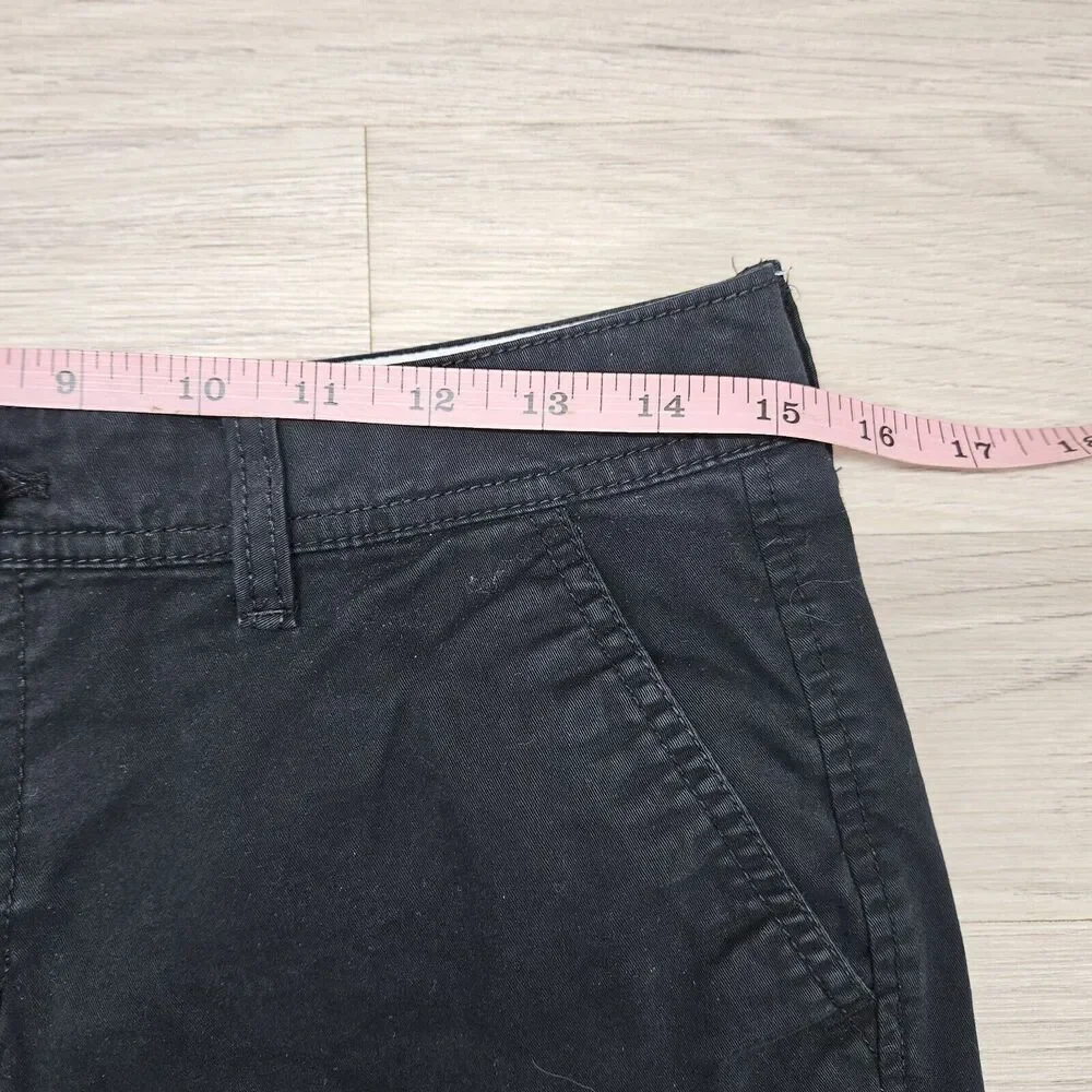 OLD NAVY Womens Black Perfect Shorts Khaki Chinos Size 6